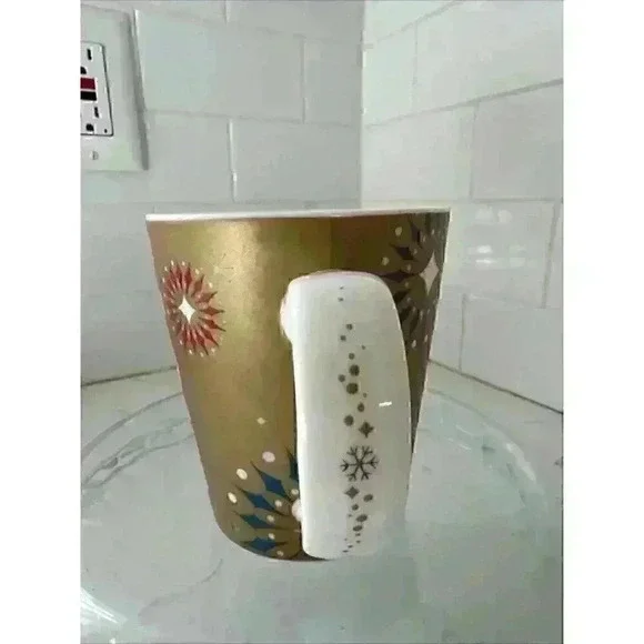 2006 Starbucks NOEL Gold Christmas Holiday Coffee Mug 14 oz - Picture 4 of 16